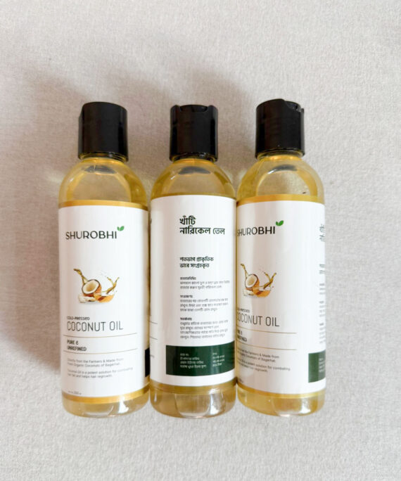 Shurobhi 100% Pure & Organic Coconut Oil - 600 ml